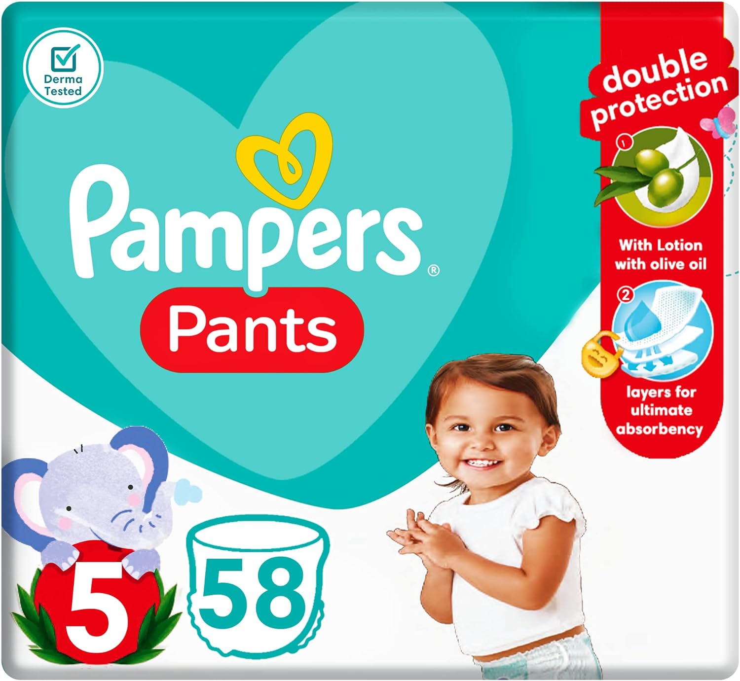 PAMPERS PANTS NO5 58PC