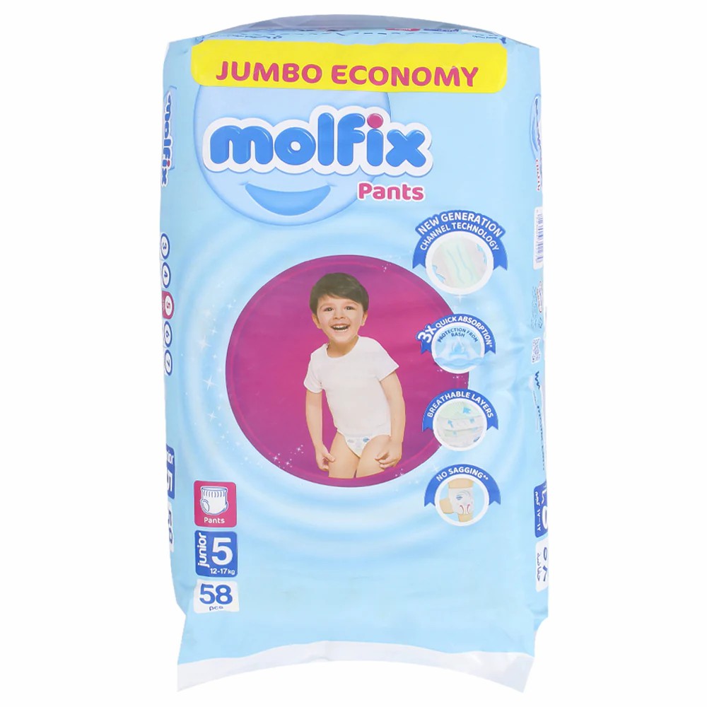MOLFIX 5 PANTS 12-17 KG 58 PCS - Cosmomart